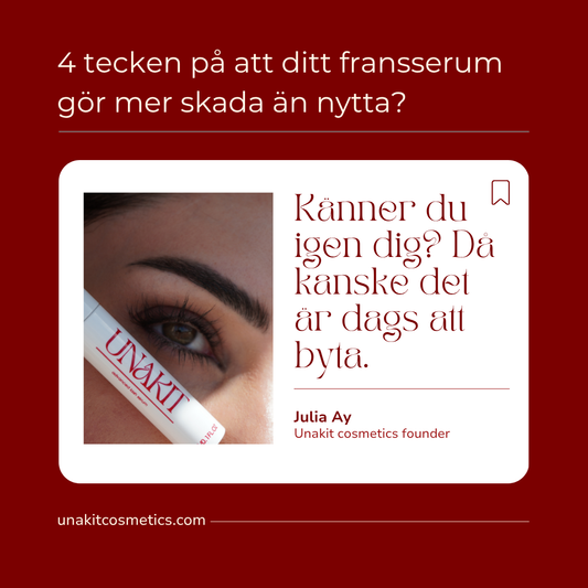 4 tecken på att ditt fransserum gör mer skada än nytta?